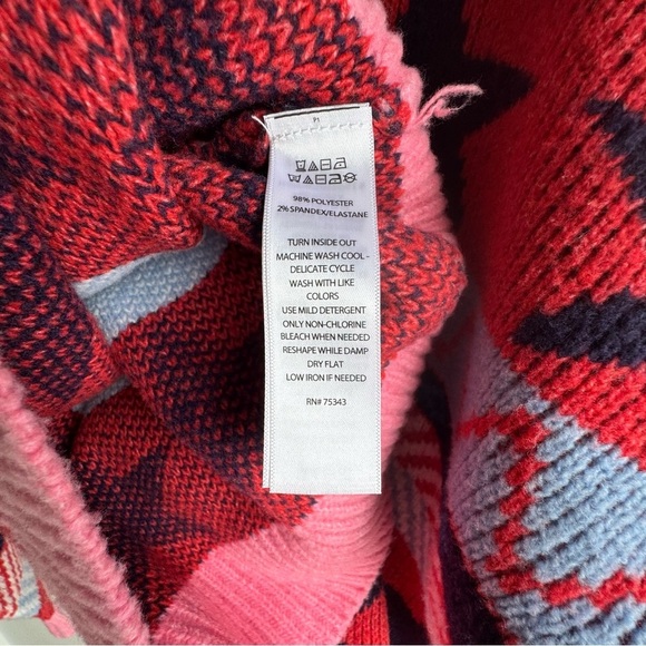 William Rast colorful Star Pattern Sweater size L - Picture 5 of 5